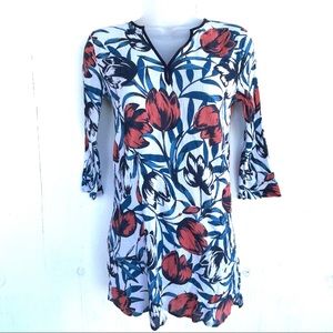 J. Crew Floral Tunic Dress Shirt Size XXS